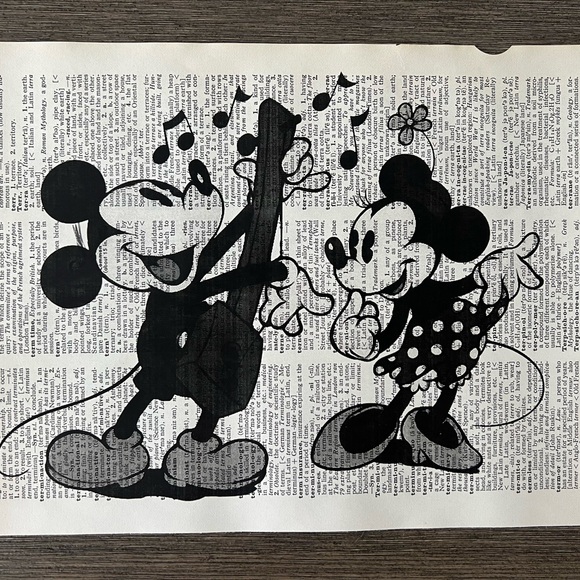 Disney Mickey and Minnie Mouse Themed Dictionary Prints - Set of 3 - Picture 2 of 4